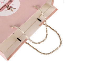 Sacchetti della spesa rosa della carta di colore riutilizzabili per la promozione/l'acquisto/regalo fornitore