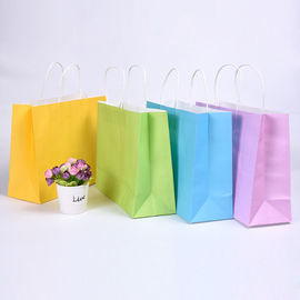 comprare Borse di distributore di giornali alla moda eleganti di Brown, sacchi di carta colorati con le maniglie fabbricazione online