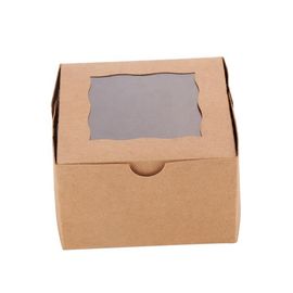 Il dolce del forno porta via la scatola, scatole di imballaggio per alimenti con la chiara finestra di visualizzazione fornitore