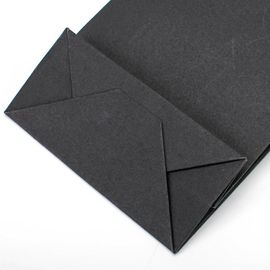 Borse stampate personali con le maniglie, borse del cartone di distributore di giornali nere fornitore