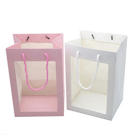comprare Borse d'imballaggio del regalo di lusso del cordone, sacco di carta del cartone con la finestra trasparente online manufacture