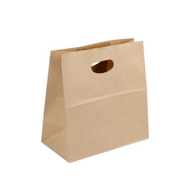 comprare L'abitudine eliminabile dei sacchi di carta di Kraft del commestibile stampata rinforza saldamente la maniglia fabbricazione online
