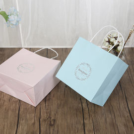 Blu-chiaro/rosa ha personalizzato il materiale bianco di carta della carta kraft delle borse 150gsm Del regalo fornitore