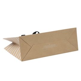 i sacchetti della spesa della carta di 250gsm Brown, sacchi di carta commerciali rimuovono la piega fornitore