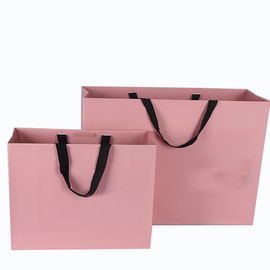 La borsa rosa del cartone di colore laminata ha stampato il lusso per la compera/regalo fornitore