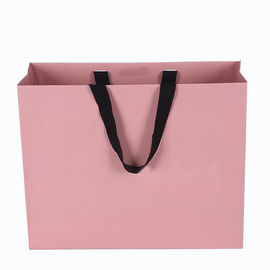 La borsa rosa del cartone di colore laminata ha stampato il lusso per la compera/regalo fornitore
