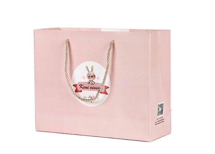 Sacchetti della spesa rosa della carta di colore riutilizzabili per la promozione/l'acquisto/regalo fornitore