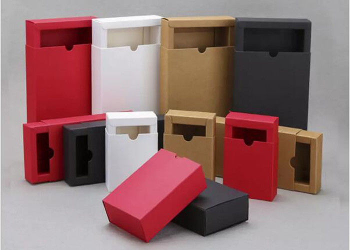 Il piccolo contenitore di regalo rettangolare della carta kraft, Scatola del cassetto della carta kraft di 350g Ha personalizzato il colore fornitore