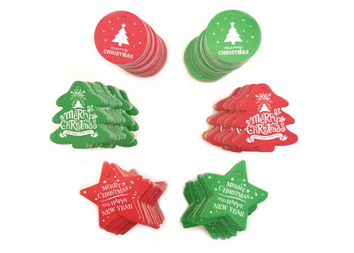 La caduta stampata abitudine di stile di Natale etichetta la varia forma per il regalo della decorazione di DIY fornitore
