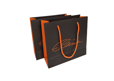 Good price L'abitudine decorativa ha stampato i sacchi di carta neri/colore arancio Eco amichevole in linea
