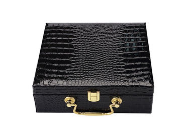 Good price Forma d'imballaggio di Cutsomzied dei contenitori di regalo di lusso del cuoio dell'unità di elaborazione con la maniglia portatile in linea