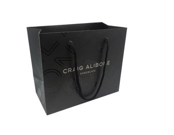 Good price L'abitudine di qualità superiore ha stampato i sacchi di carta/la disposizione di superficie impressa borse di carta regalo del nero in linea